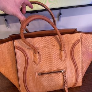 Celine Python & Lambskin Phantom Tote